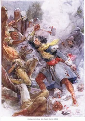 Dollard dá seu último golpe 1658, c.1920
